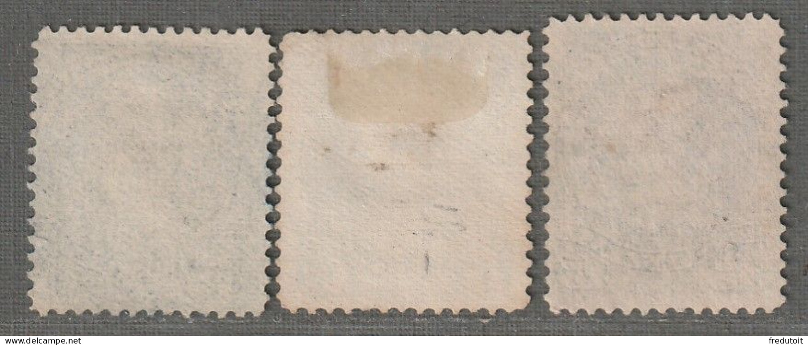 CANADA - N°25  X3 Obl (1868-90) Victoria : 15c Violet-gris - Usati