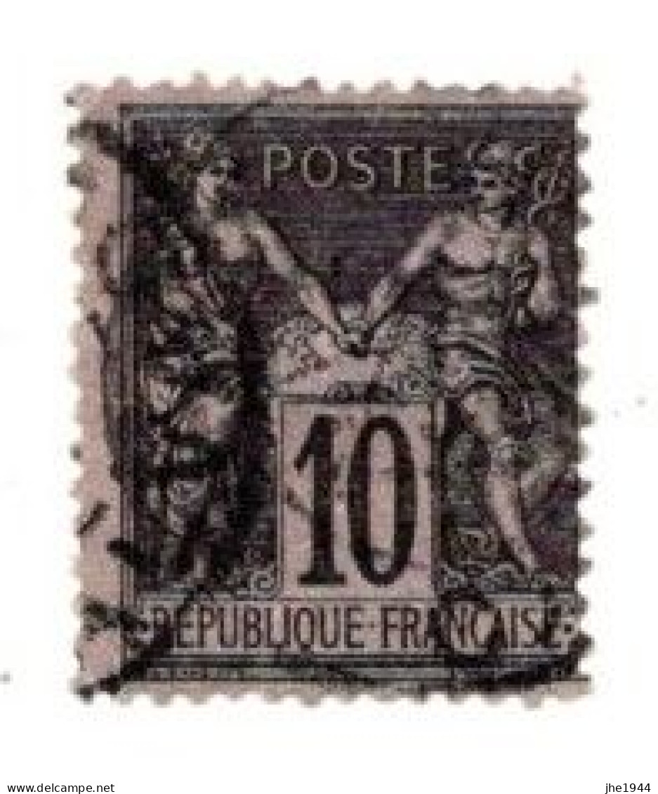 France N° 103  Type SAGE 10 C Noir S. Lilas - Other & Unclassified