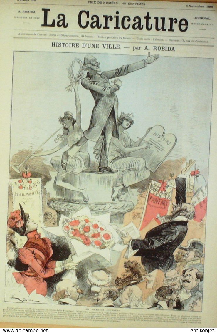 La Caricature 1886 N°358 Histoire D'une Ville Robida Draner Loys Trock - Riviste - Ante 1900