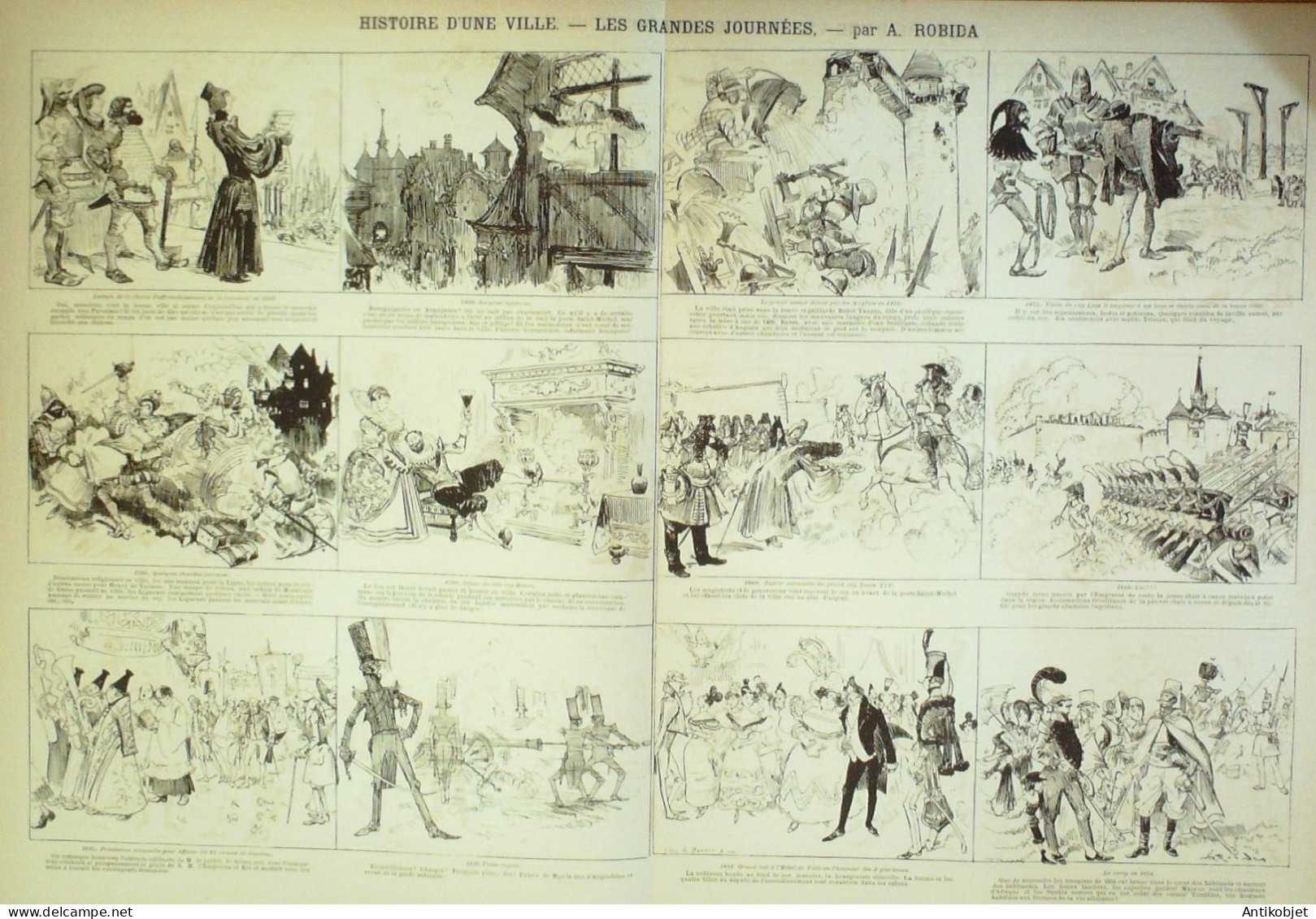 La Caricature 1886 N°358 Histoire D'une Ville Robida Draner Loys Trock - Magazines - Before 1900