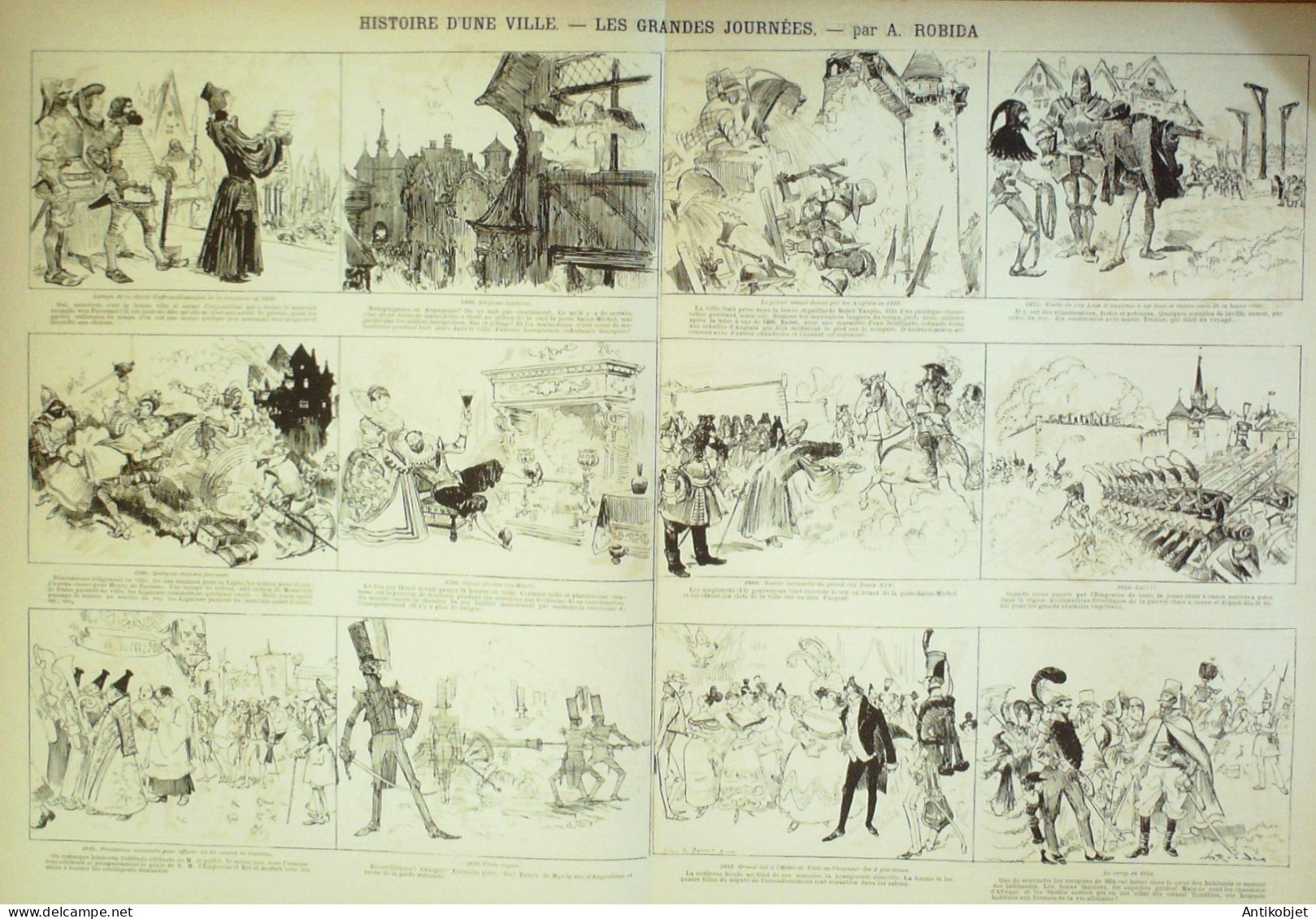 La Caricature 1886 N°358 Histoire D'une Ville Robida Draner Loys Trock - Zeitschriften - Vor 1900