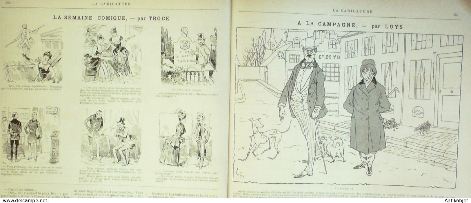 La Caricature 1886 N°358 Histoire D'une Ville Robida Draner Loys Trock - Zeitschriften - Vor 1900