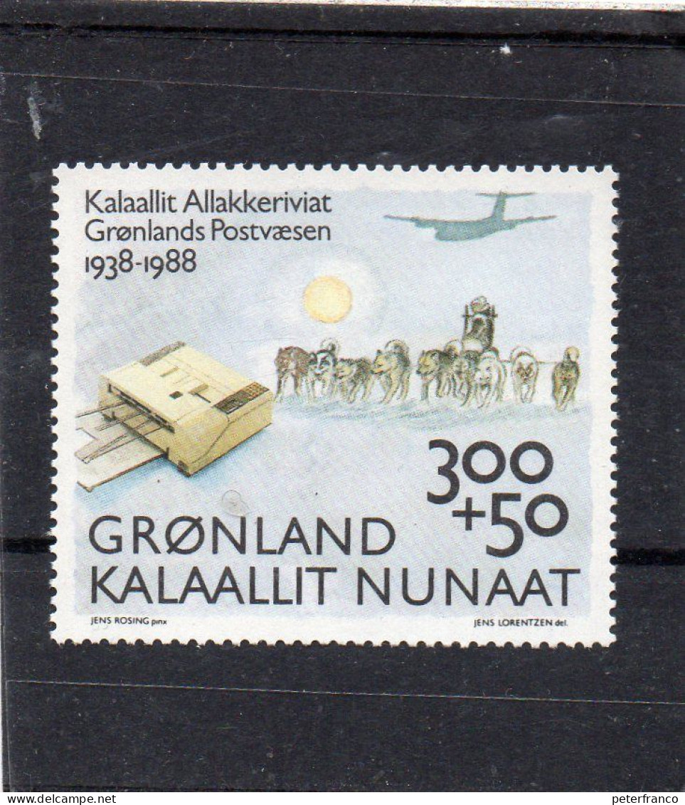 1988 Groenlandia -  60 Anni Della Posta - Nuevos