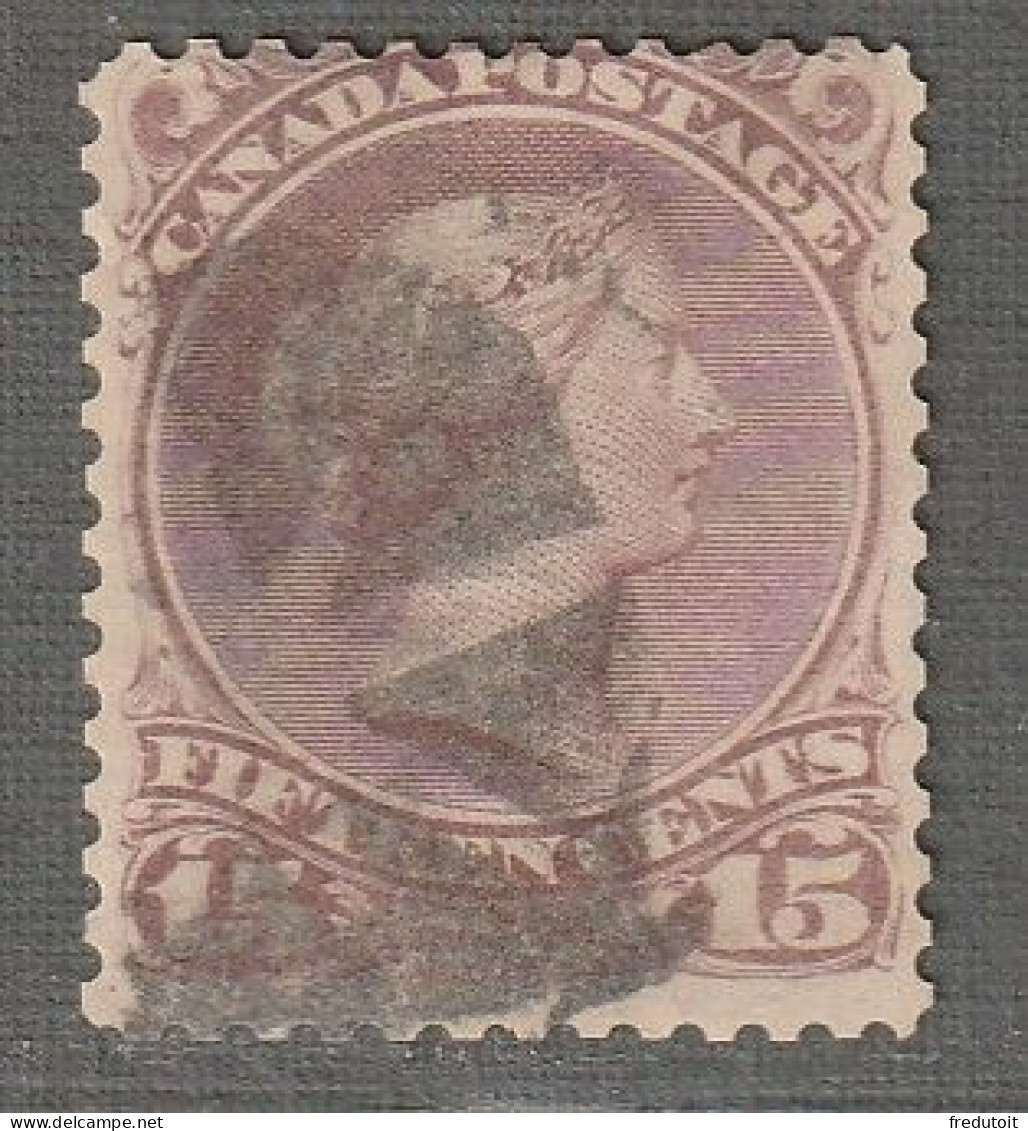 CANADA - N°26 Obl (1868-90) Victoria : 15c Brun-lilas - Usados