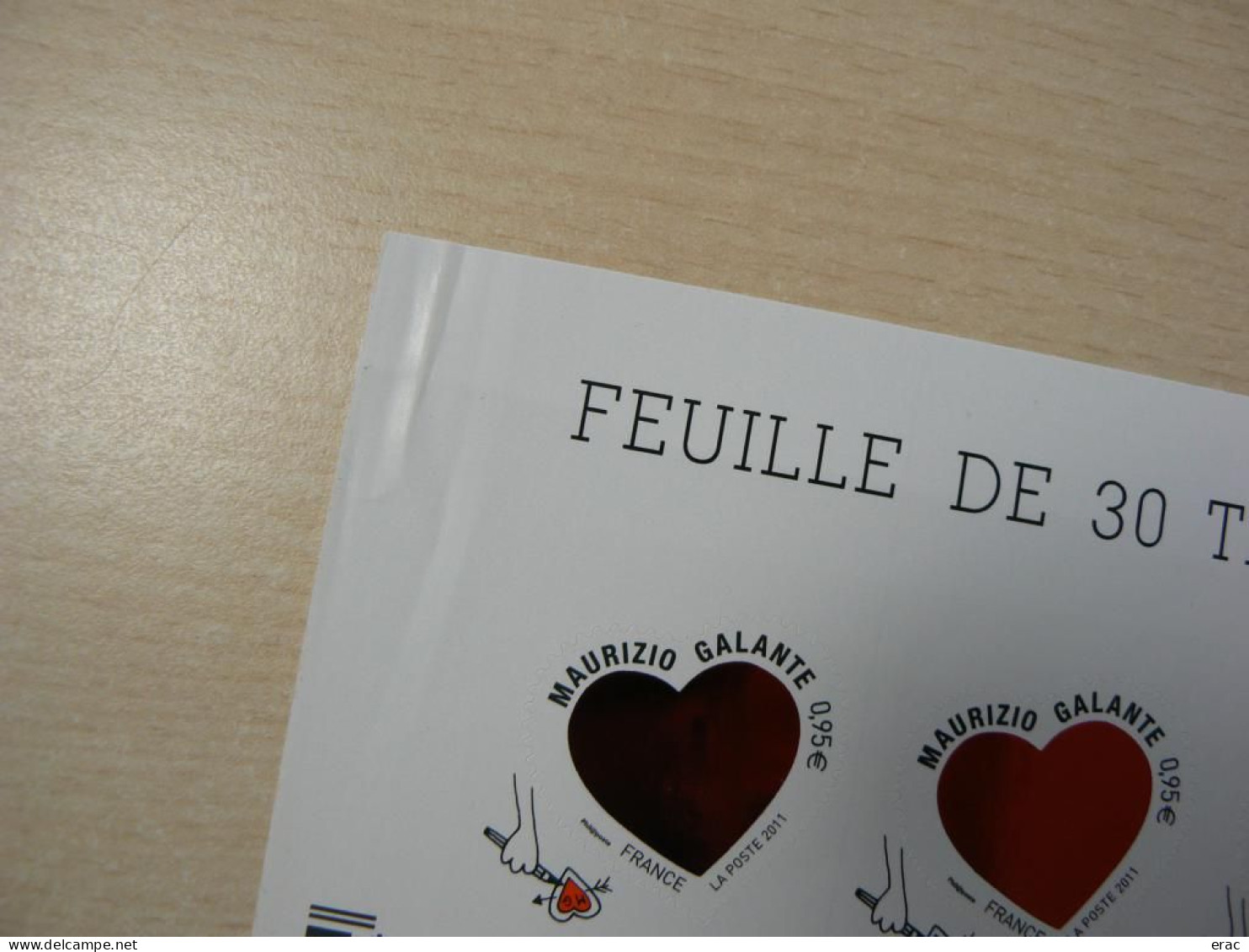 France - 2011 - Feuilles Complètes Neuves ** Des Autoadhésifs N° 510 Et 511 - Saint Valentin - Cœur - Maurizio Galante - Unused Stamps