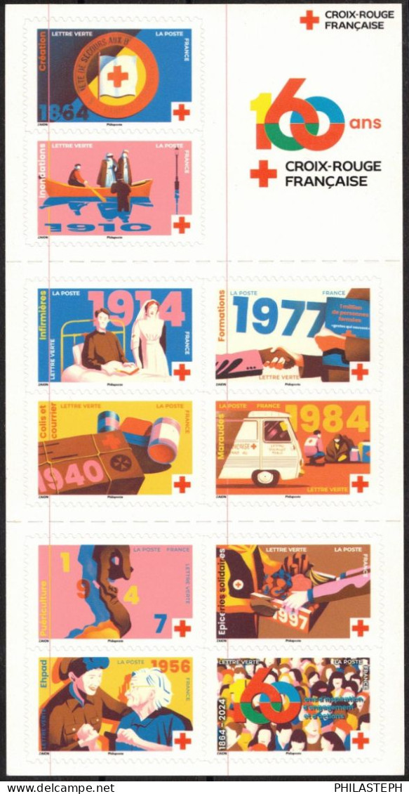 FRANCE 2024 -   Carnet La Croix Rouge Française - 160 Ans D'inspiration, D'engagement Et D'action - Neuf ** - Unused Stamps