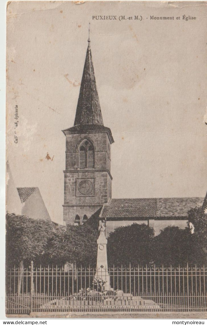 Meurthe  Et  Moselle :   PUXIEUX  : Monument  Et  église - Other & Unclassified