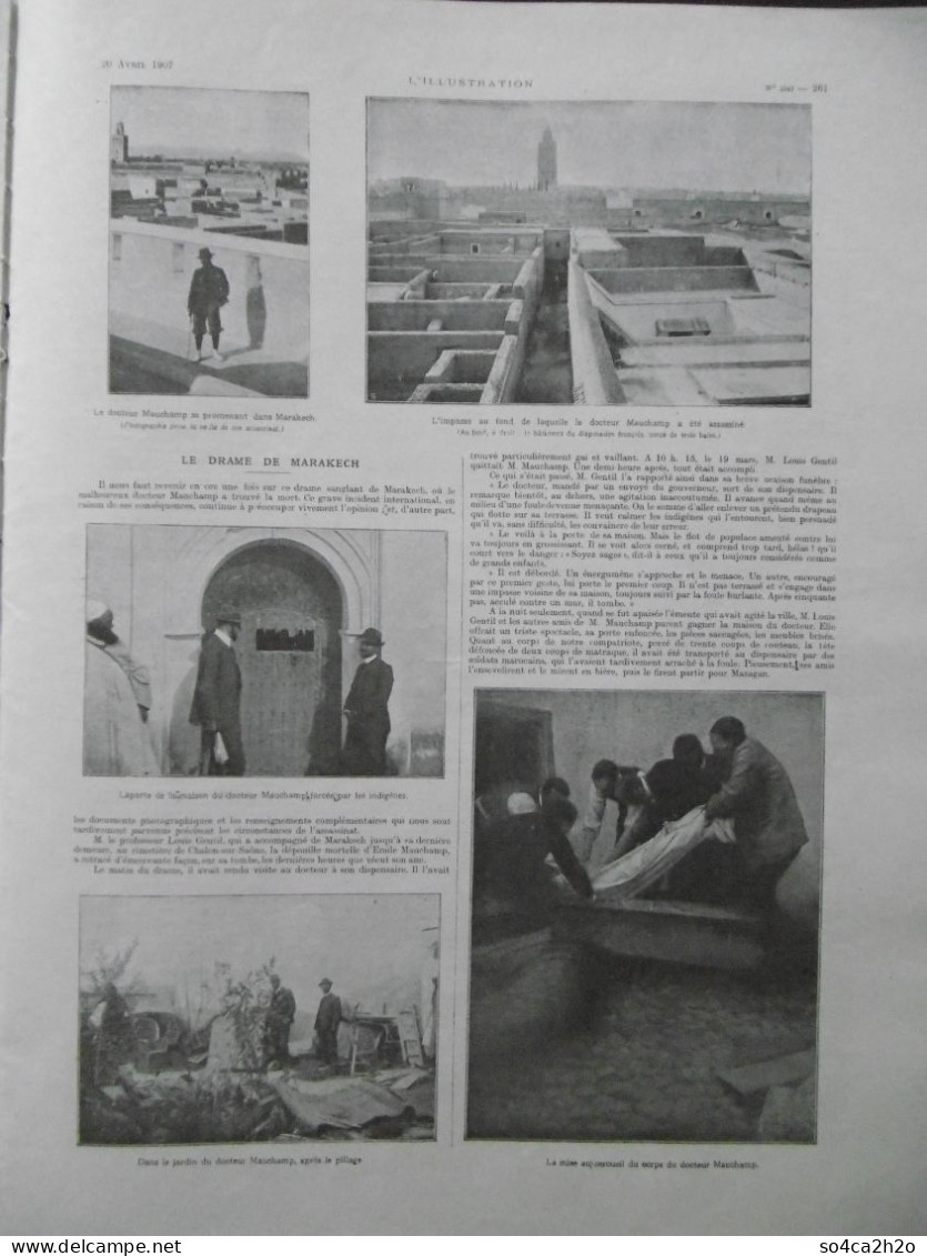 L'ILLUSTRATION N°3347 20/04/1907 La Question Du Théâtre De Nancy, Le Procès De L'abbé Jouin, Le Drame De Marakech - L'Illustration