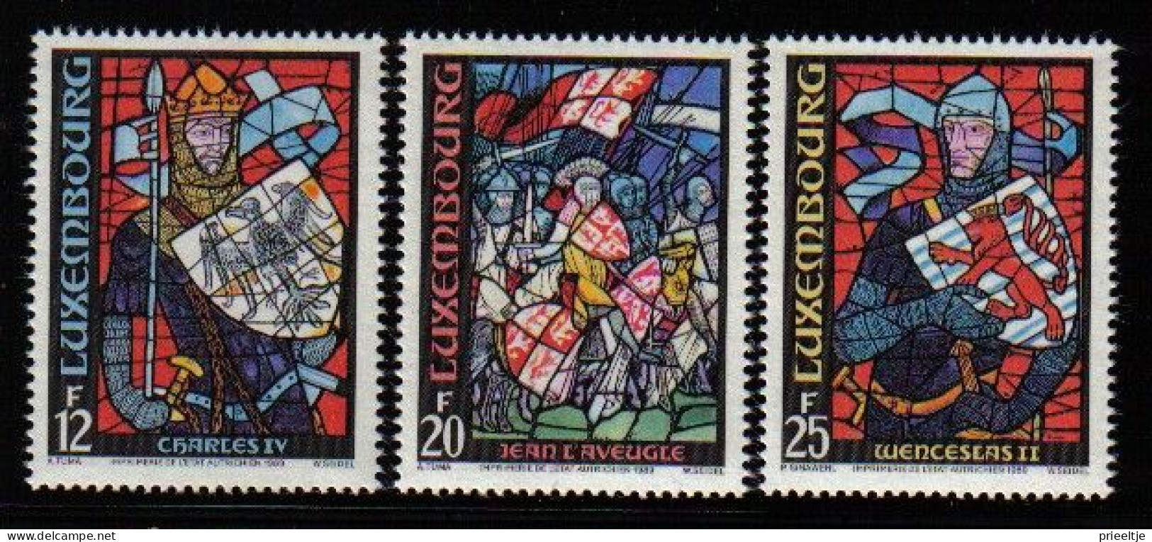 Luxemburg 1989 Historical Rulers Y.T. 1177/1179 ** - Ongebruikt