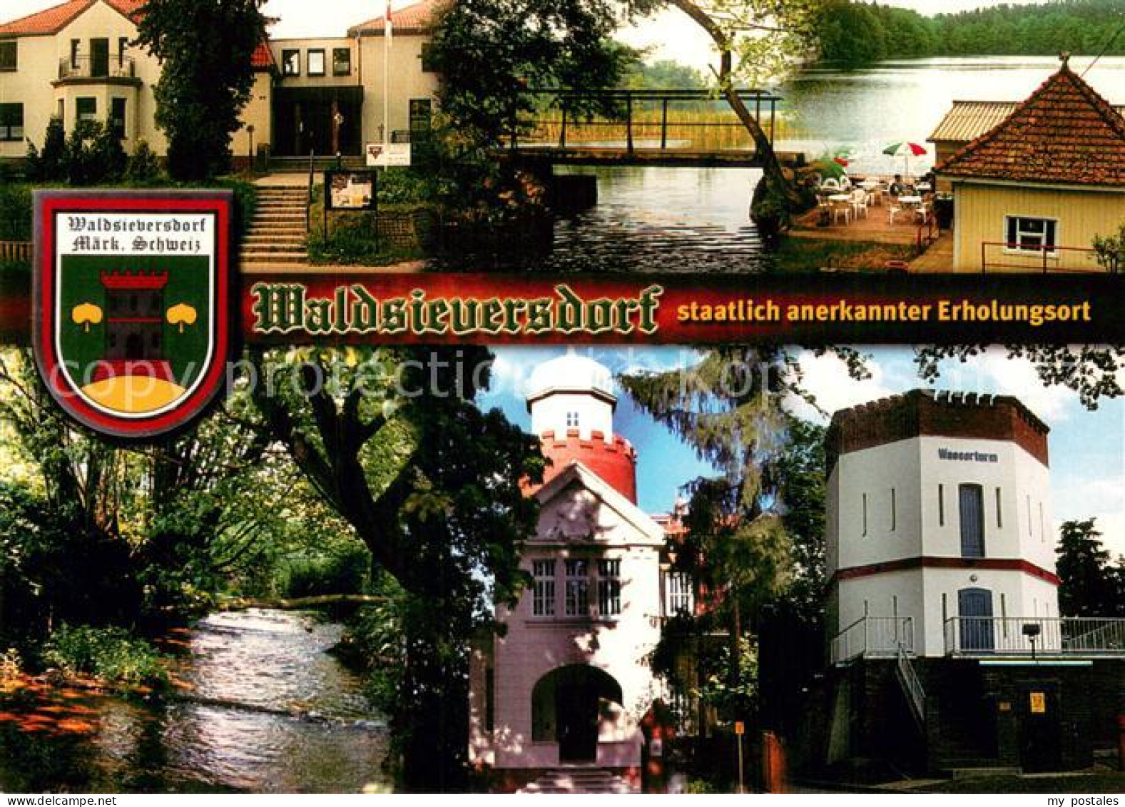 73722160 Waldsieversdorf Badestrand Turmvilla Wasserturm Steinbruecke Waldsiever - Other & Unclassified