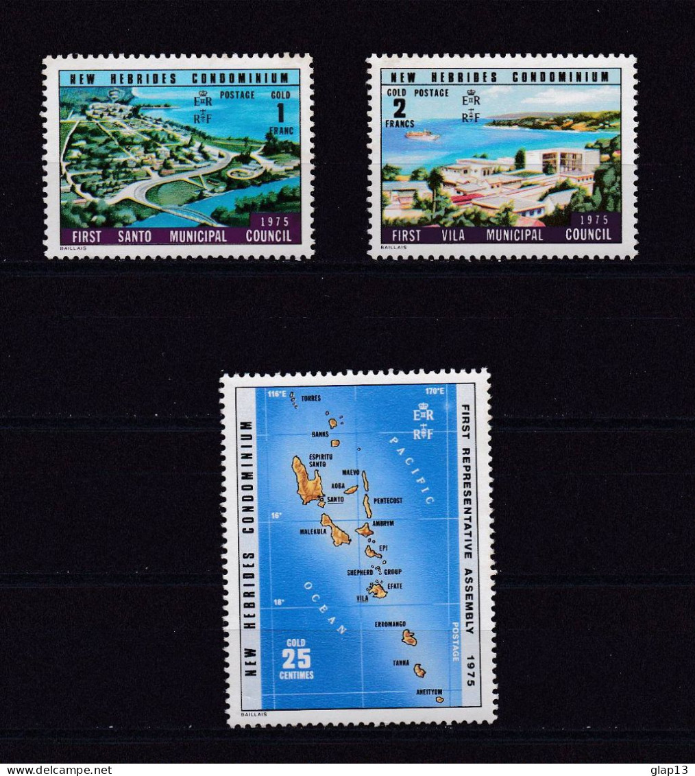 NOUVELLES-HEBRIDES 1976 TIMBRE N°435/37 NEUF** - Unused Stamps