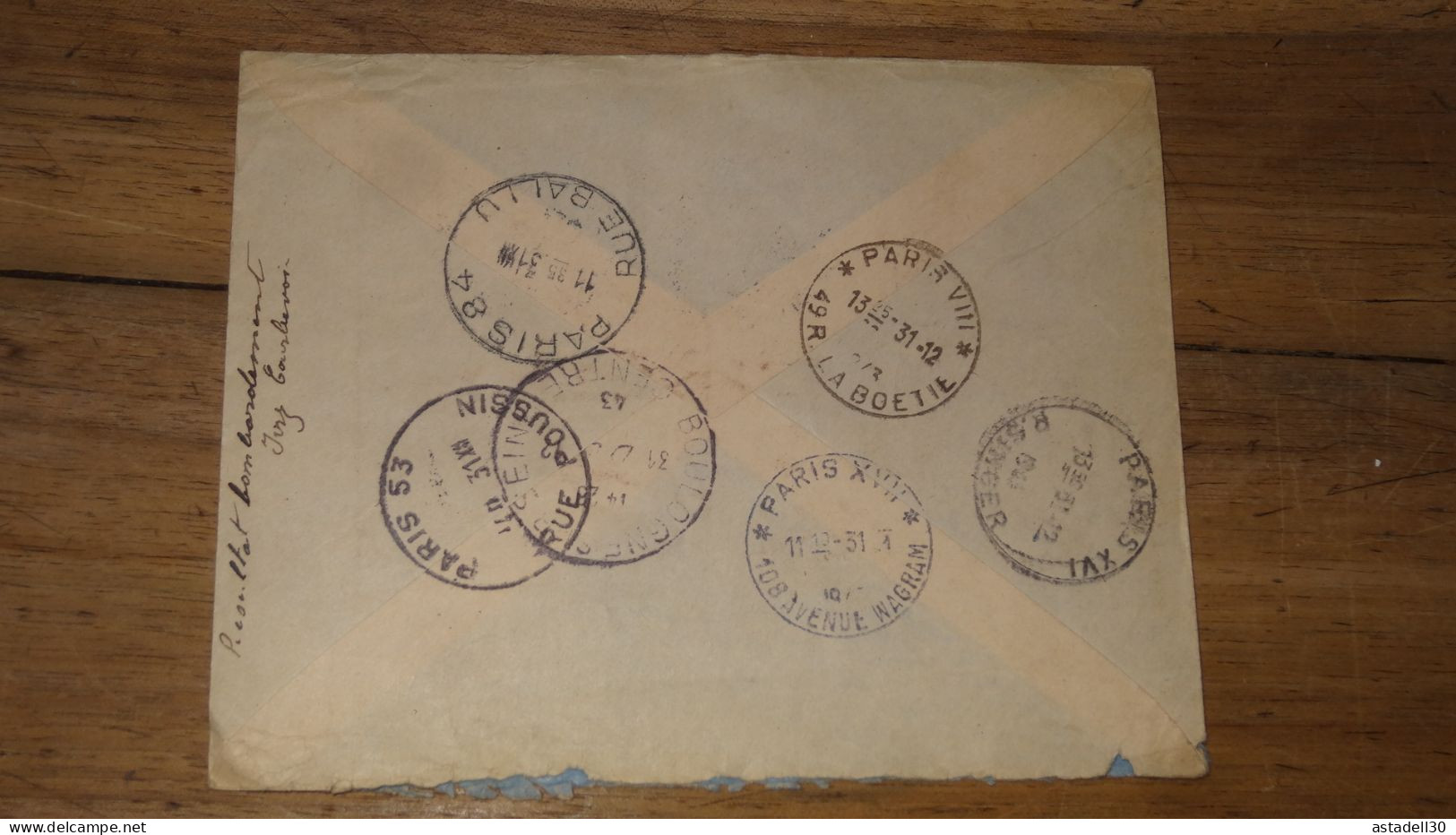 Enveloppe Pneumatique,  Paris 1943   ......... Boite1 ...... 240424-173 - 1921-1960: Modern Tijdperk