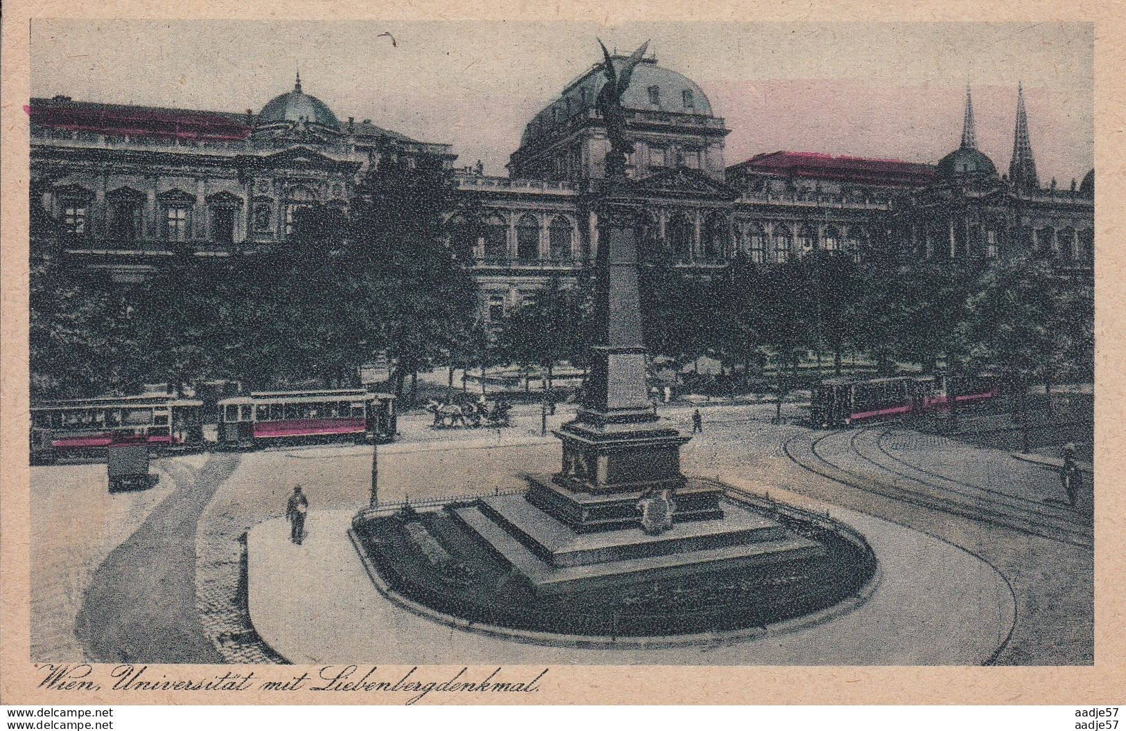 Austria Oostenrijk Wien Liebenbergdenkmal Tramway Spec. Canc. 12-10-1946 - Tramways