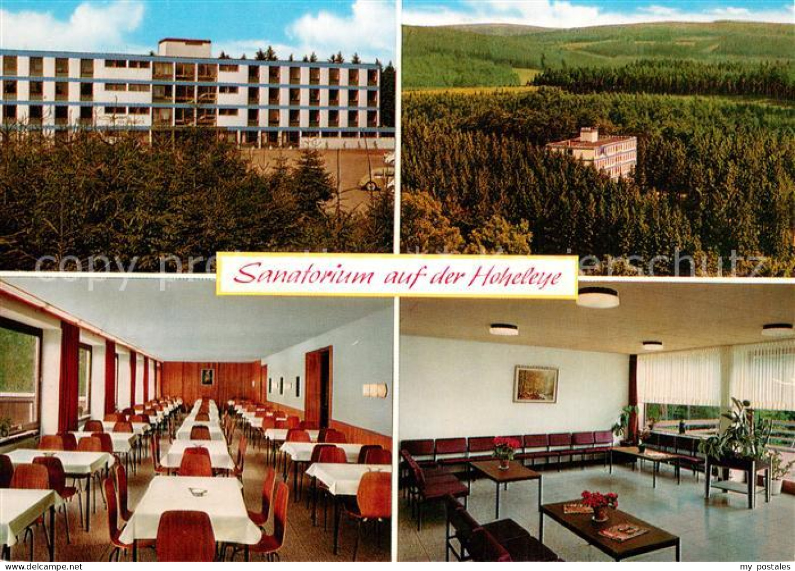 73722143 Hoheleye Sanatorium Auf Der Hoheleye Fliegeraufnahme Speisesaal Aufenth - Winterberg