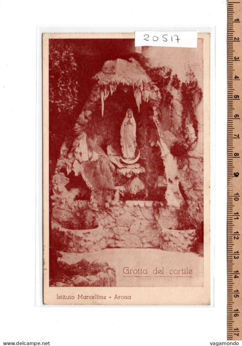 20517 ARONA  ISTITUTO MARCELLINE GROTTA DEL CORTILE 1940 - Verbania