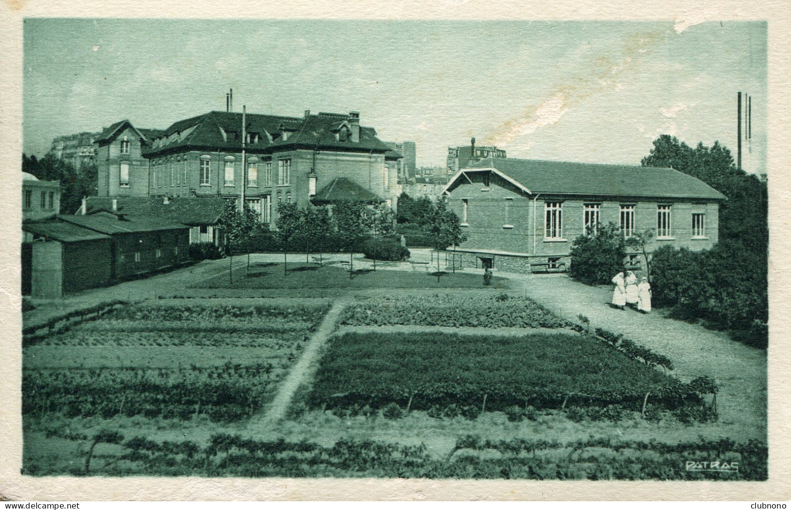 CPA -  PARIS -  HOPITAL-ECOLE DE LA Sté. DE SECOURS AUX BLESSES MILITAIRES - LES JARDINS - Salud, Hospitales