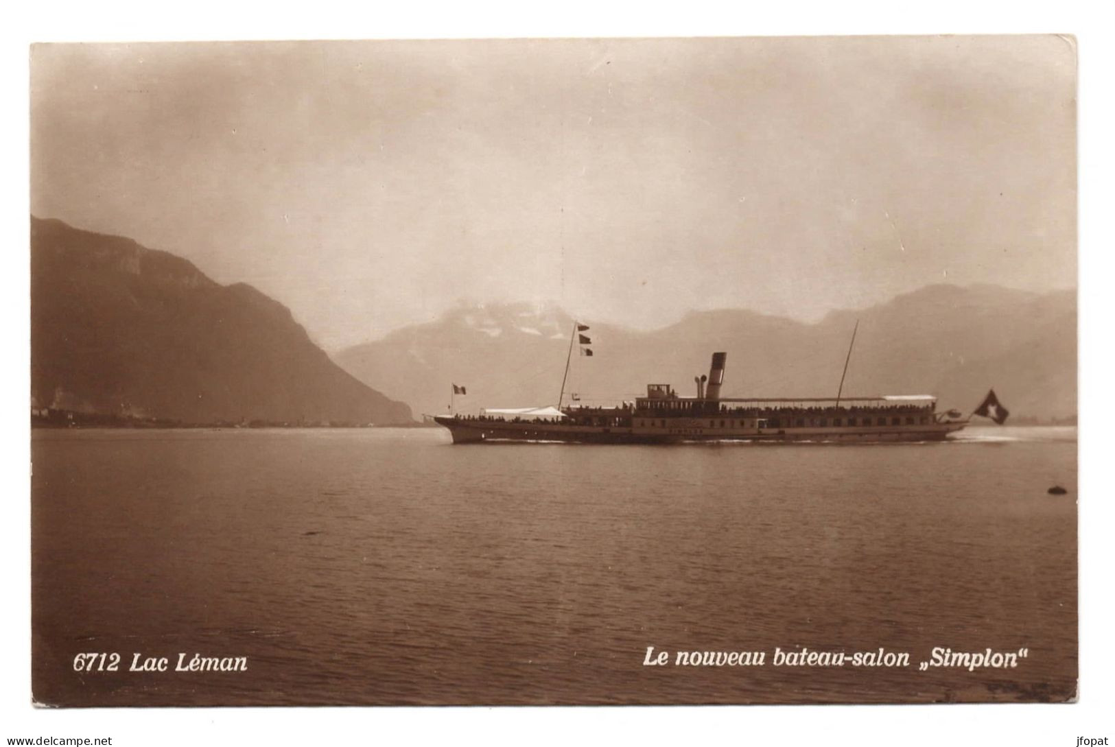 SUISSE - Lac Léman, Le Nouveau Bateau-Salon "Simplon" (voir Description) - Autres & Non Classés