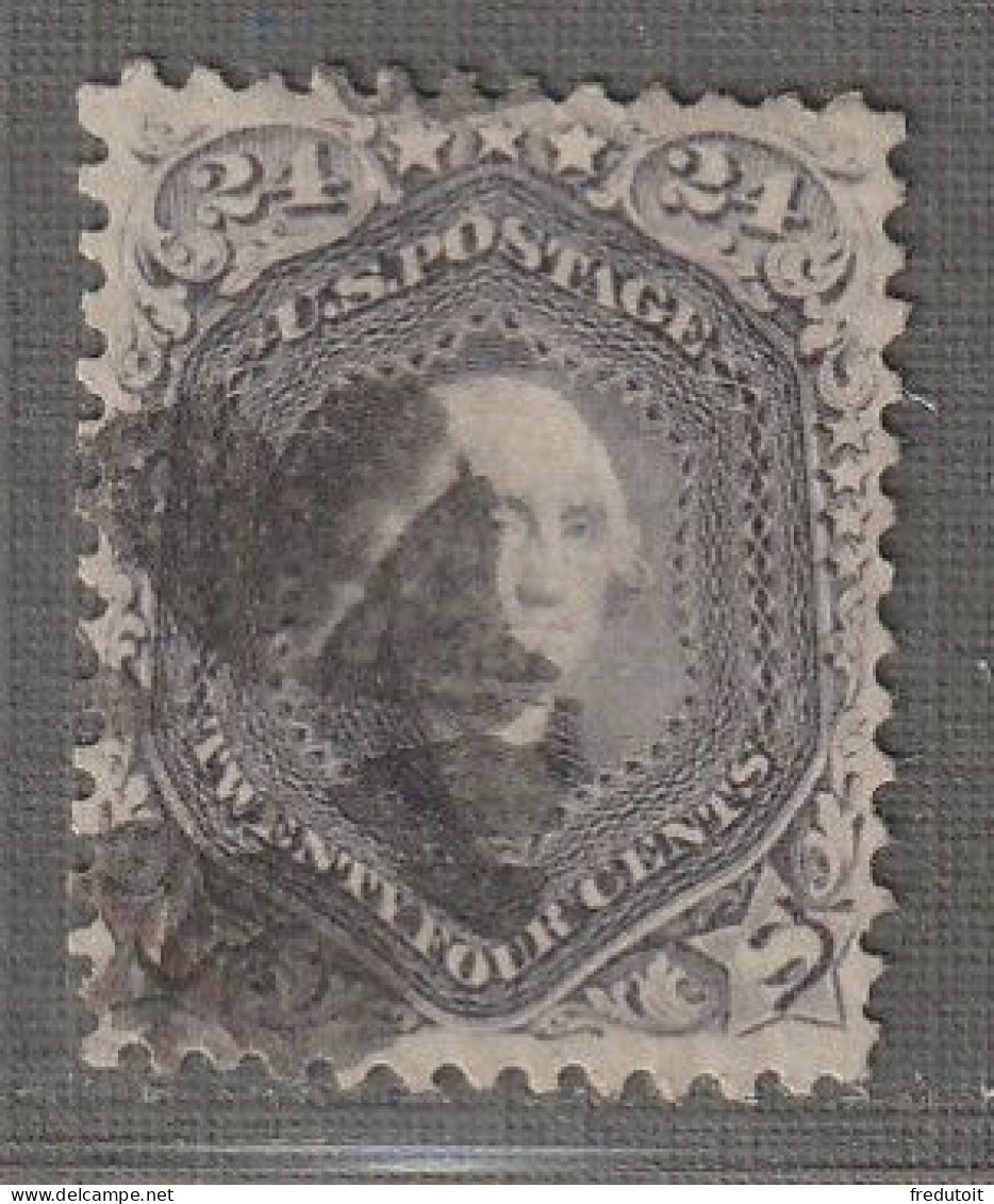 ETATS UNIS - N°24 Obl (1861) 24c Violet-gris - Gebraucht