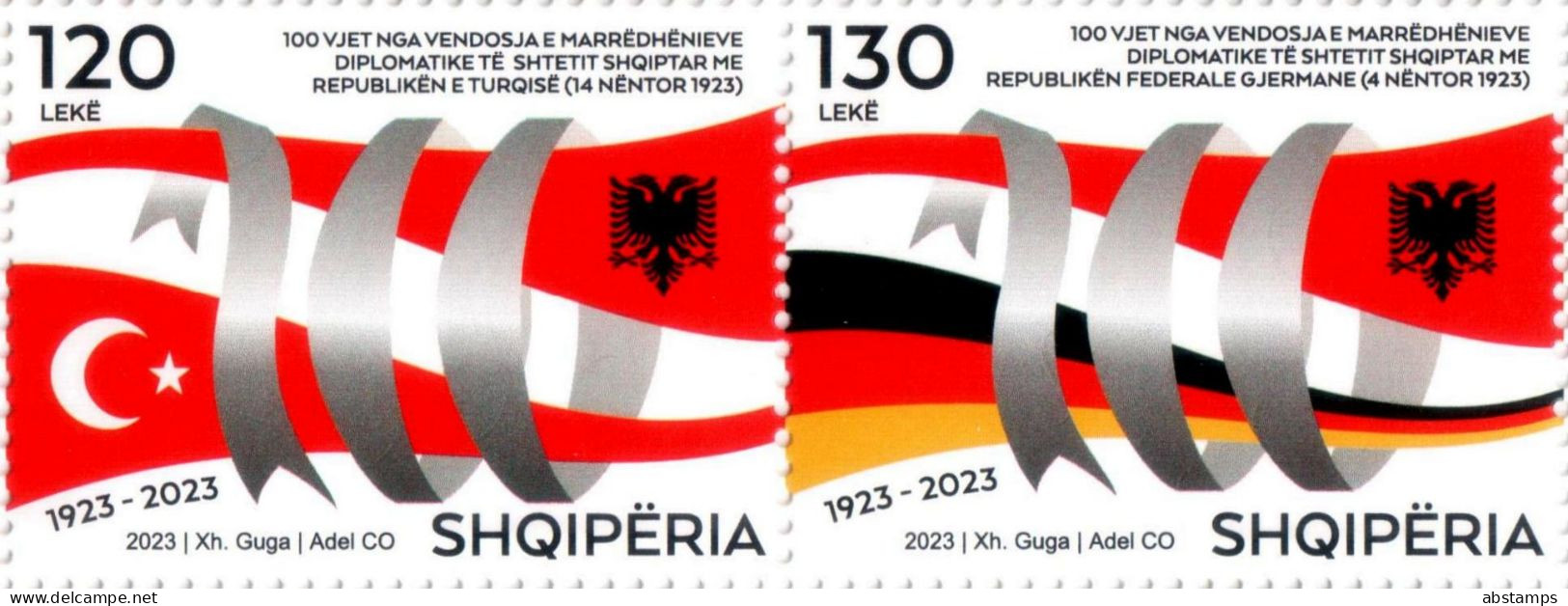 Albania Stamps 2023. 100 Anniv Of Relation With Turkey And Germany. Set MNH - Albanie