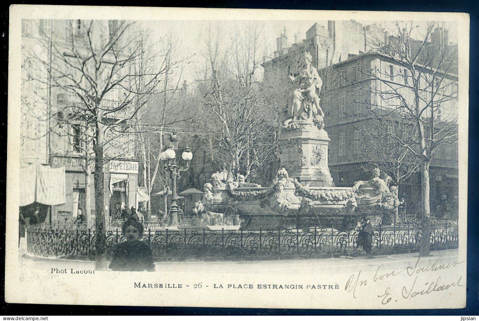 Cpa Du 13 Marseille -- La Place Estrangin Pastré    MAI24-02 - Canebière, Centre Ville