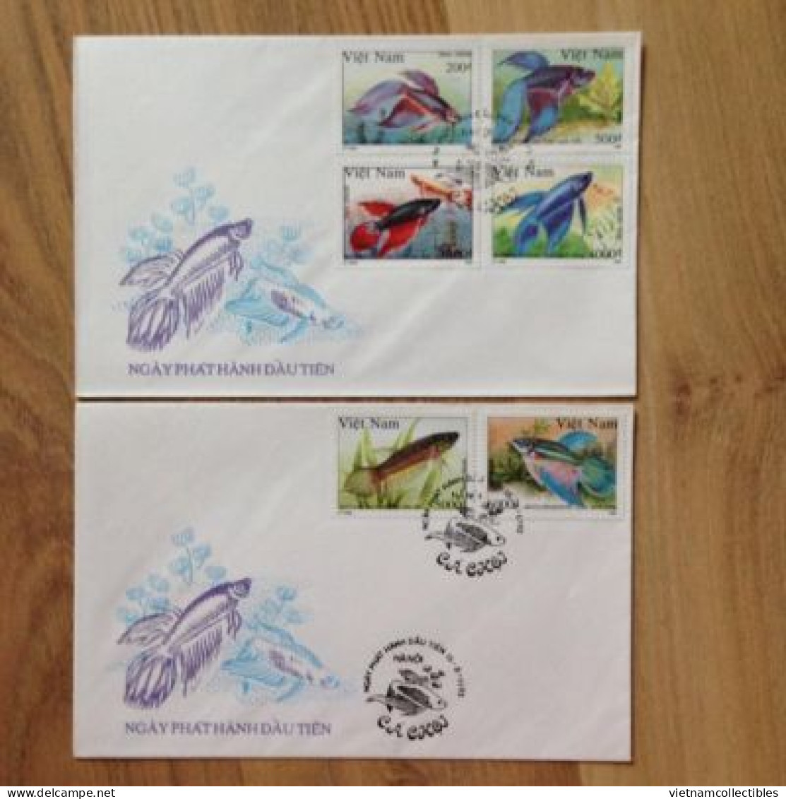 FDC Vietnam Viet Nam With Perf Stamps 1992 : Siamese Fighting Fishes / Fish (Ms652) - Viêt-Nam