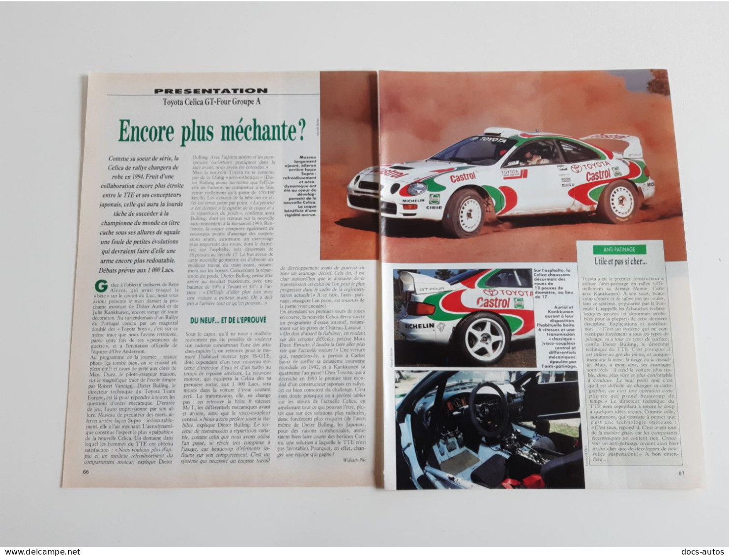 Coupure De Presse Sport Automobile Toyota Celica GT - Andere & Zonder Classificatie