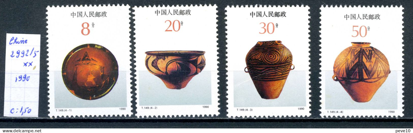 Chine  Poteries  N°2292/5  Xx - Unused Stamps