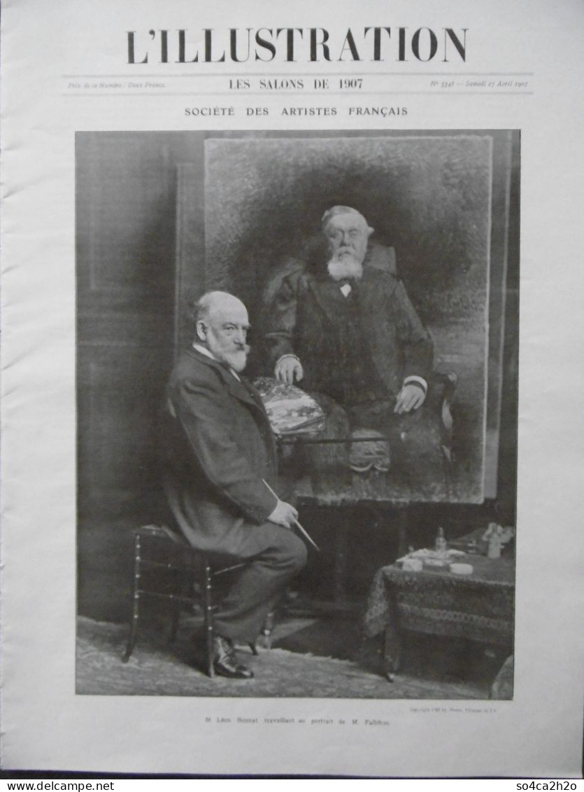 L'ILLUSTRATION N°3348 27/04/1907 8ème Salon Des Artistes Français - L'Illustration