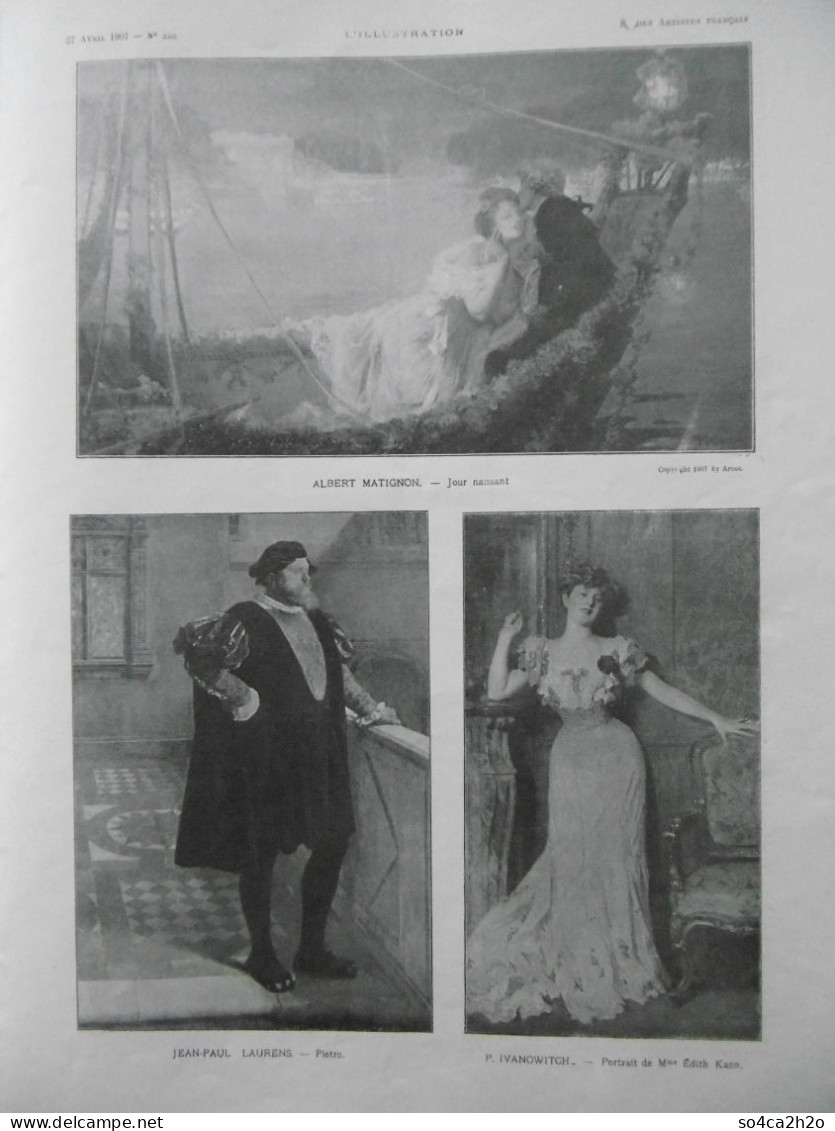 L'ILLUSTRATION N°3348 27/04/1907 8ème Salon Des Artistes Français - L'Illustration