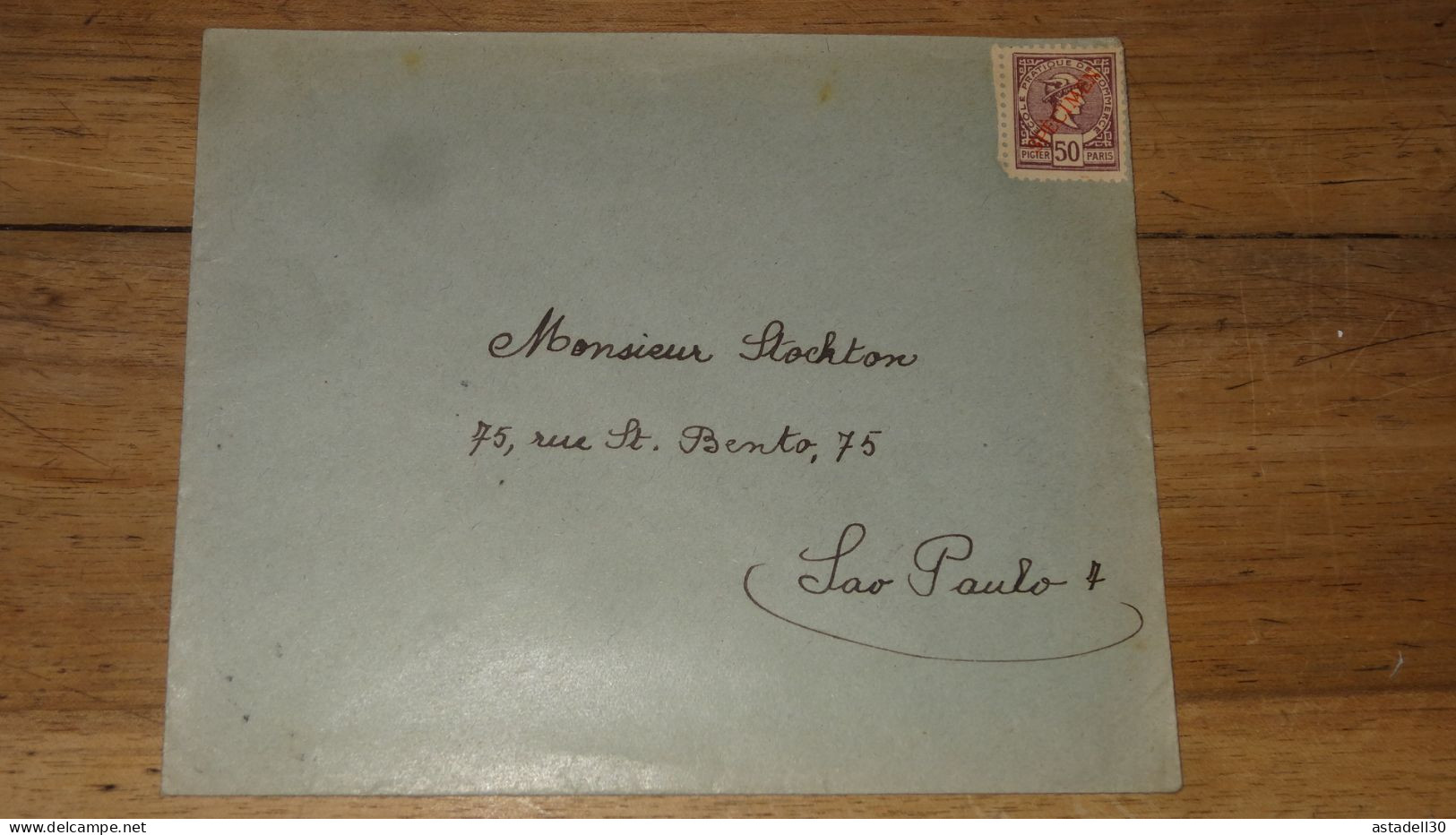 Enveloppe,  SPECIMEN,  50c Ecole Commerce   ......... Boite1 ...... 240424-182 - Phantom