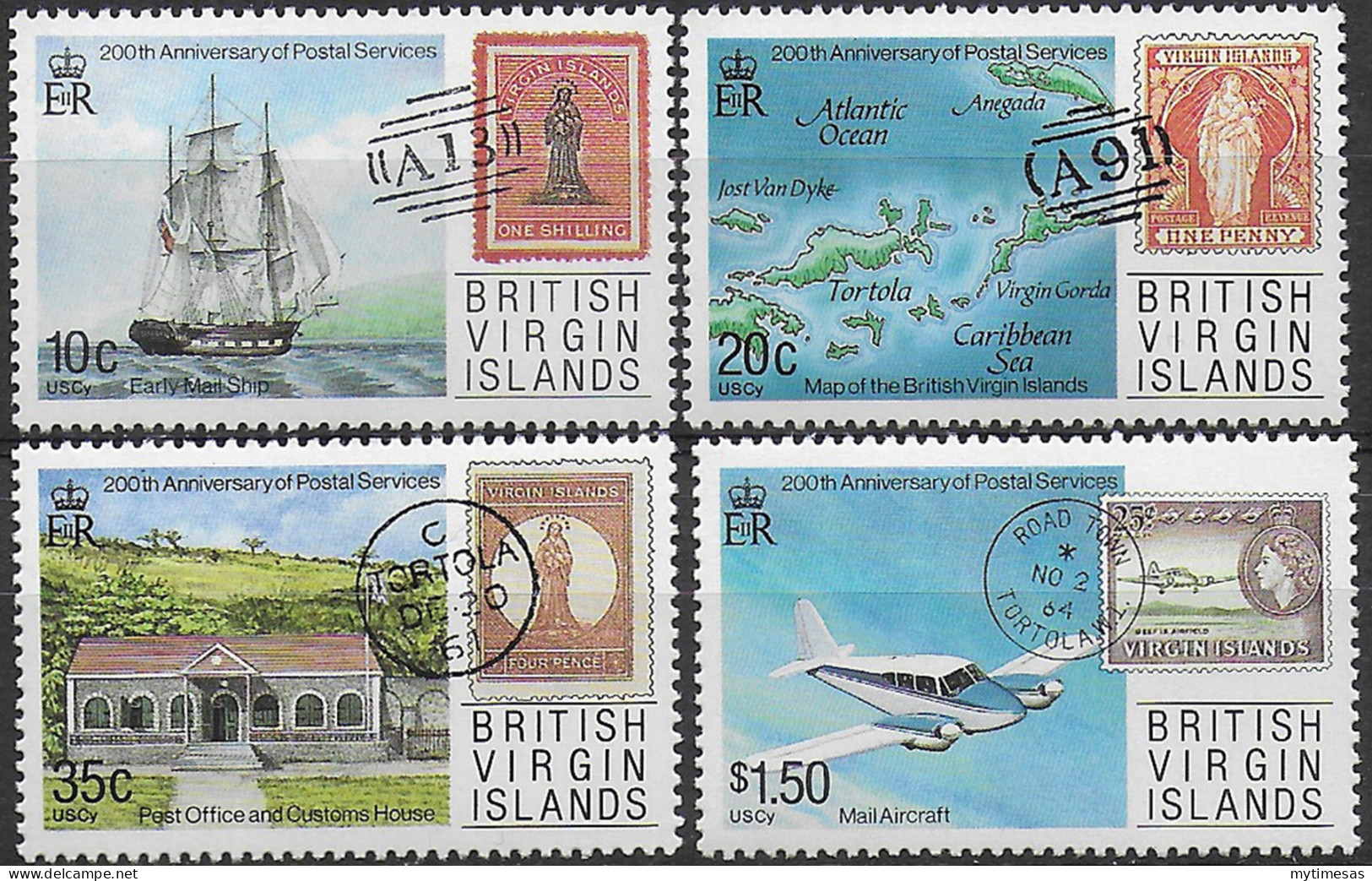 1987 British Virgin Islands Postal Services 4v. MNH SG. N. 662/65 - Sonstige & Ohne Zuordnung