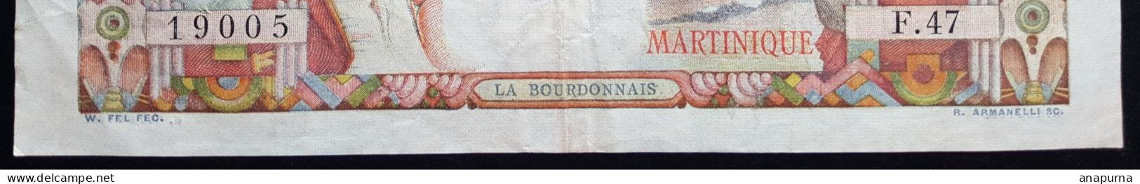 billet 100 francs Martinique La Bourdonnais, Francs, Caisse Centrale de la France d'Outre-Mer, 19005