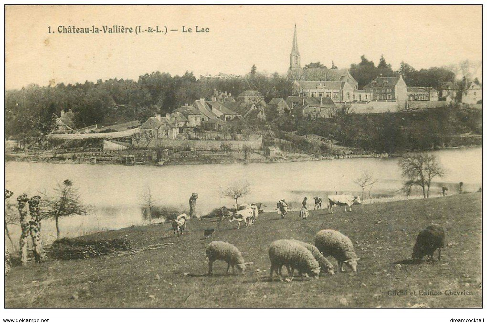 37 CHATEAU-LA-VALLIERE. Le Lac Bergère Et Moutons 1924 - Other & Unclassified