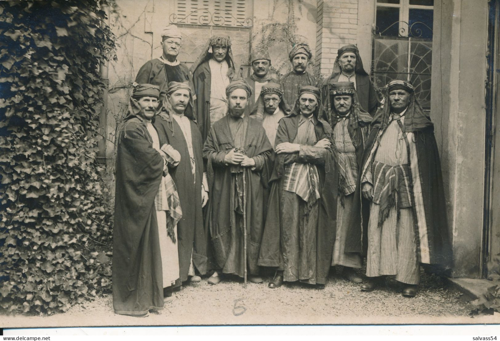 Carte-Photo : Groupe De Caïds Arabes (Ca 1910) - Costume - Afrique