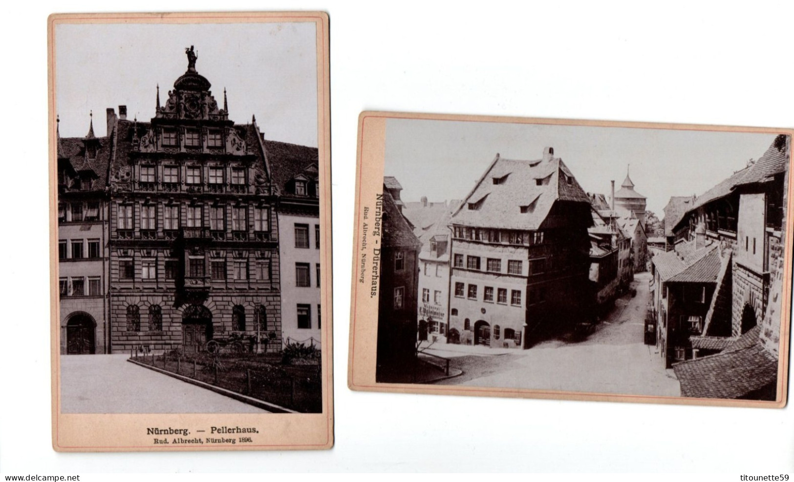 NÜRNBERG (ALLEMAGNE) - 20 PHOTOS sur CARTON - dim. :  10,6 x 16,5 cm- Bon ETAT-