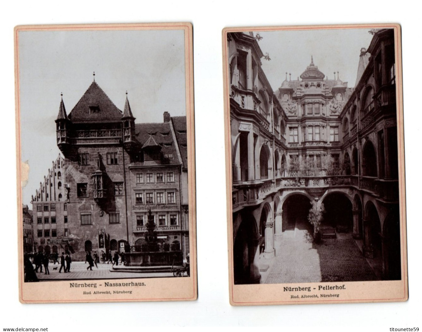 NÜRNBERG (ALLEMAGNE) - 20 PHOTOS sur CARTON - dim. :  10,6 x 16,5 cm- Bon ETAT-