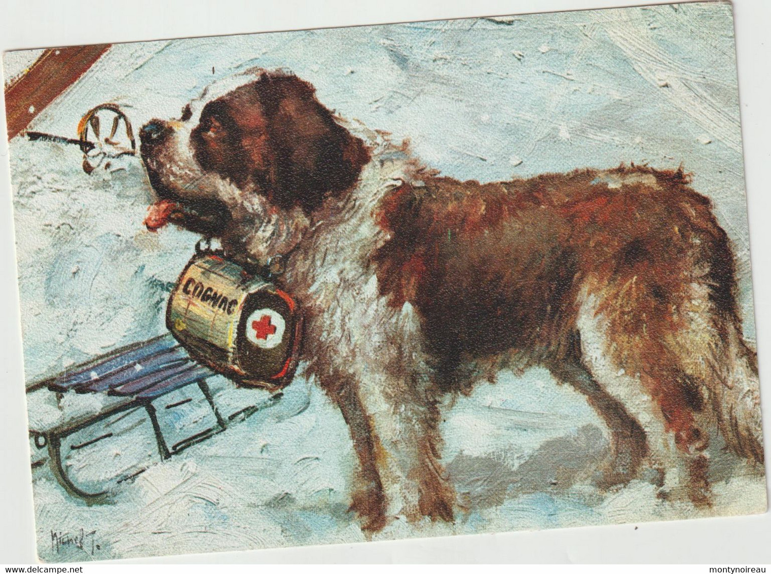 Illustrateur   :POULBOT  , Le  Chien    D '  Assistance ,  Cognac - Poulbot, F.