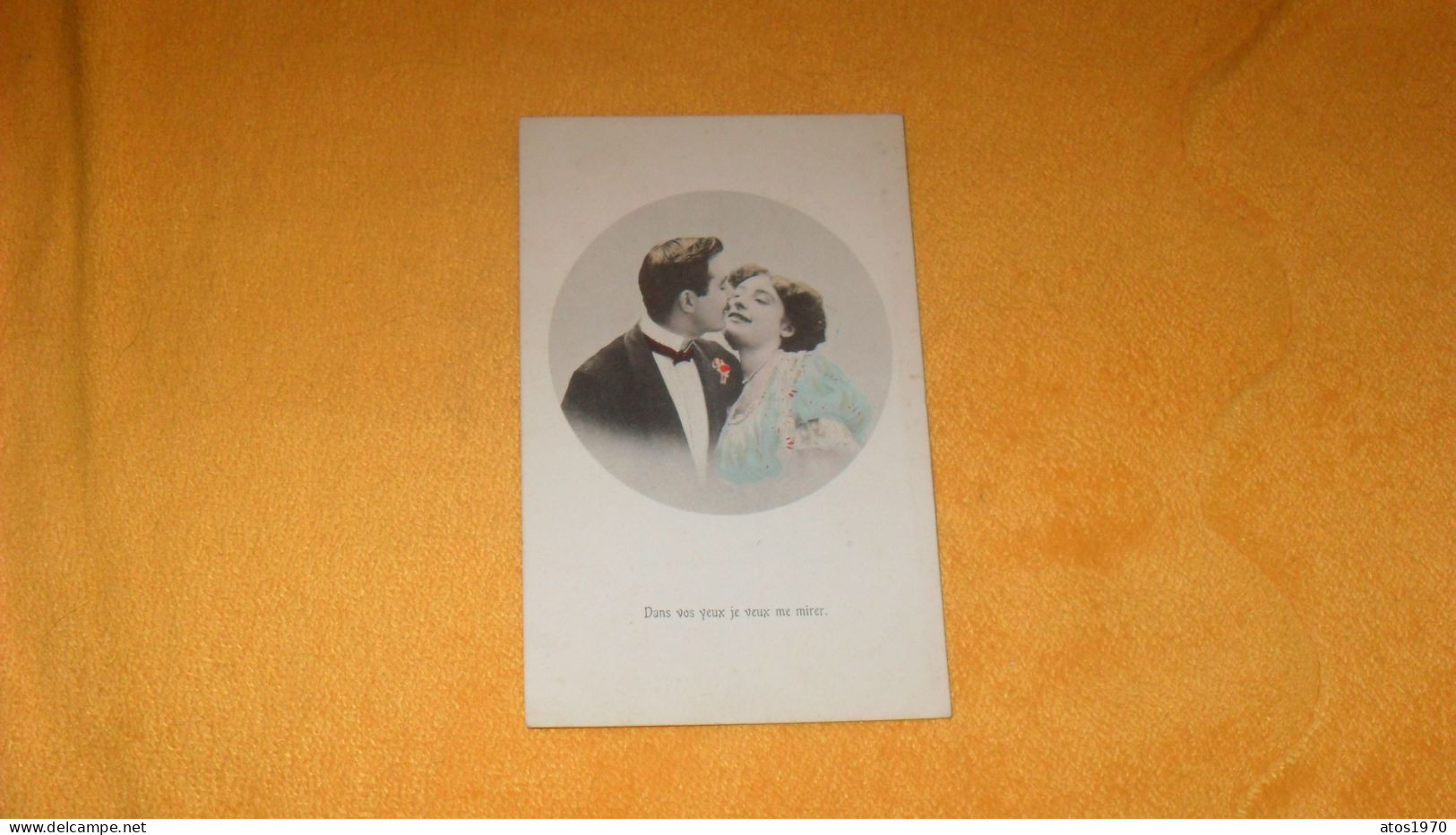 CARTE POSTALE ANCIENNE NON CIRCULEE DATE ?../ DANS VOS YEUX JE VEUX ME MIRER... - Couples