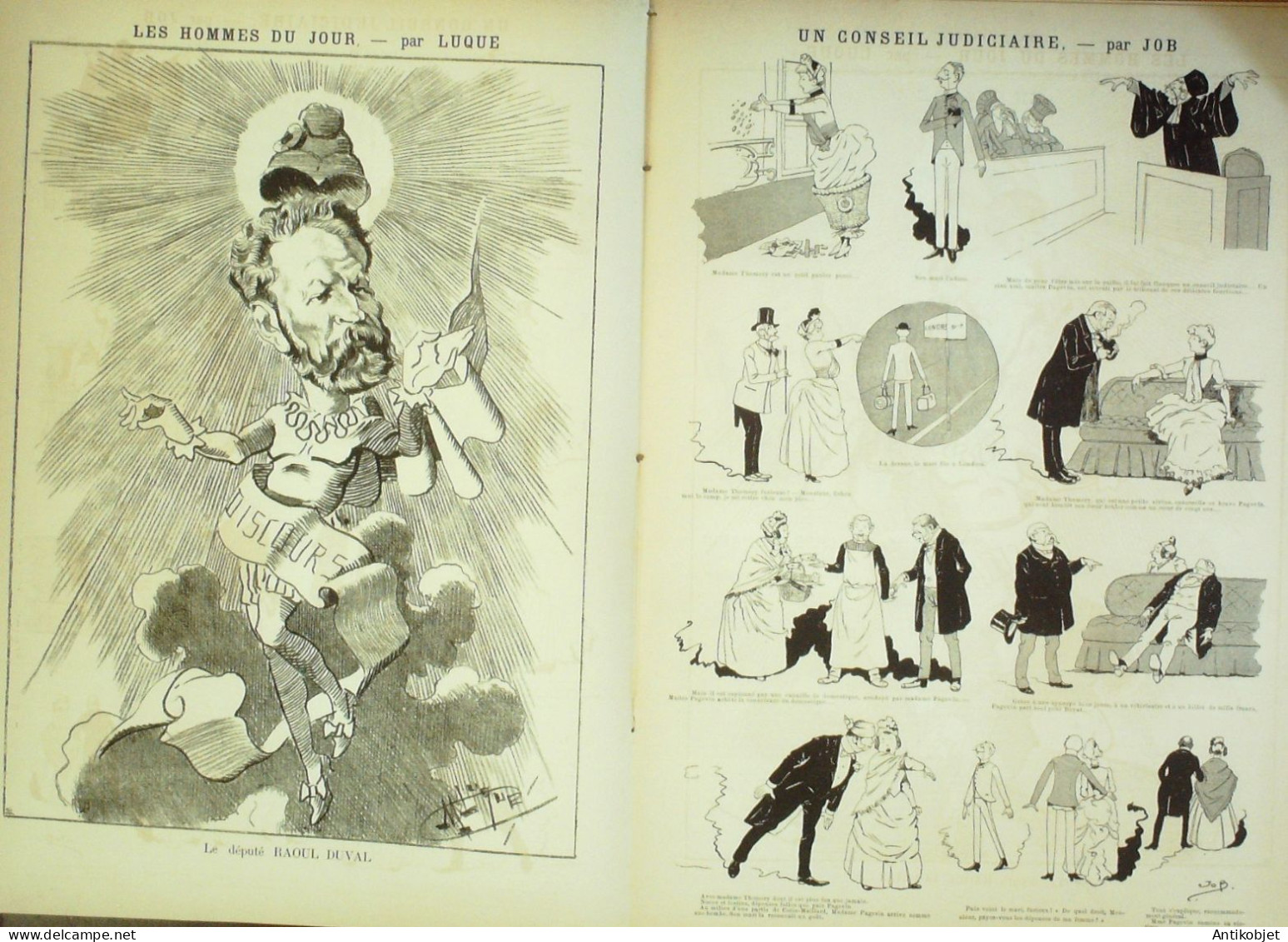 La Caricature 1886 N°362 Talon Rouge Caran D'Ache Duval Par Luque Conseil Judiciaire Job - Magazines - Before 1900