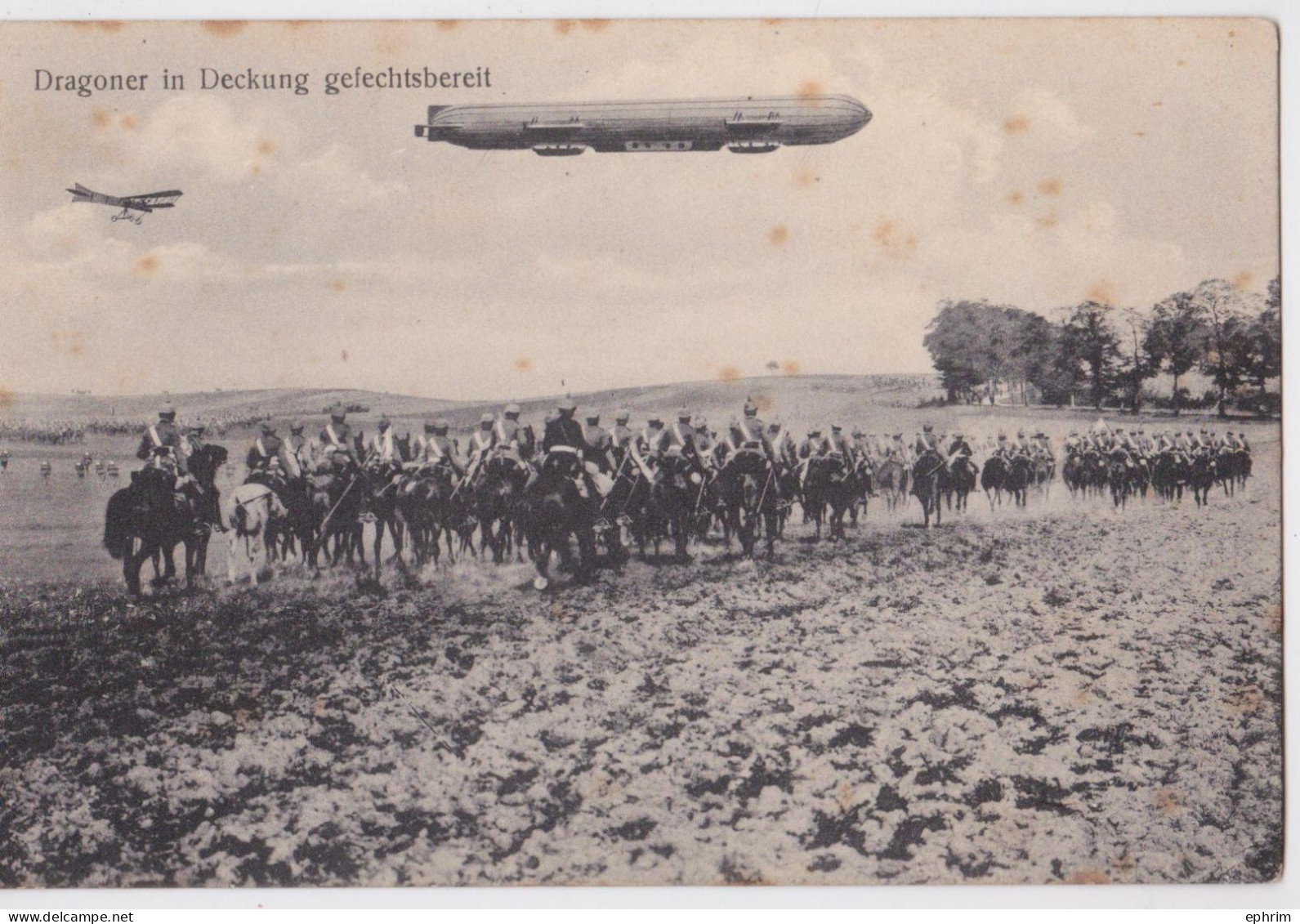 Dragoner In Deckung Gefechtsbereit Serie Das Deutsche Heer Dirigeable Militaire Cavalerie Militär Zeppelin Zeppeline - Zeppeline