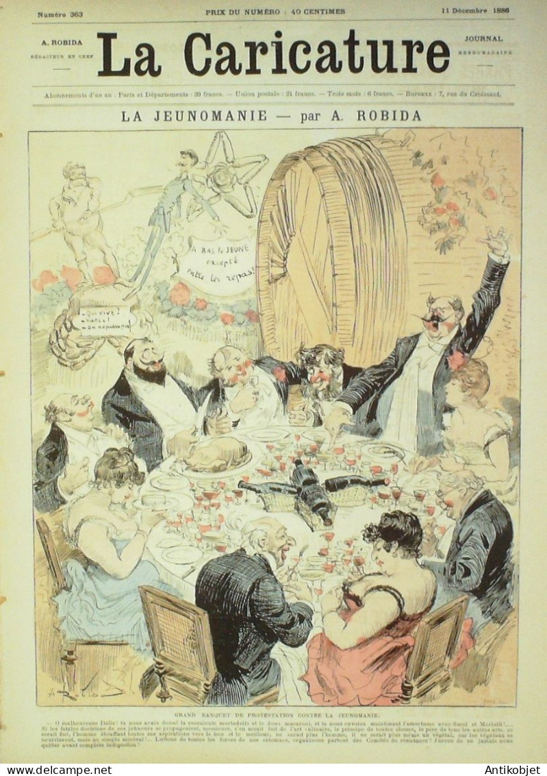 La Caricature 1886 N°363 Jeunomanie Robida Fils De Porthos Sorel - Revistas - Antes 1900