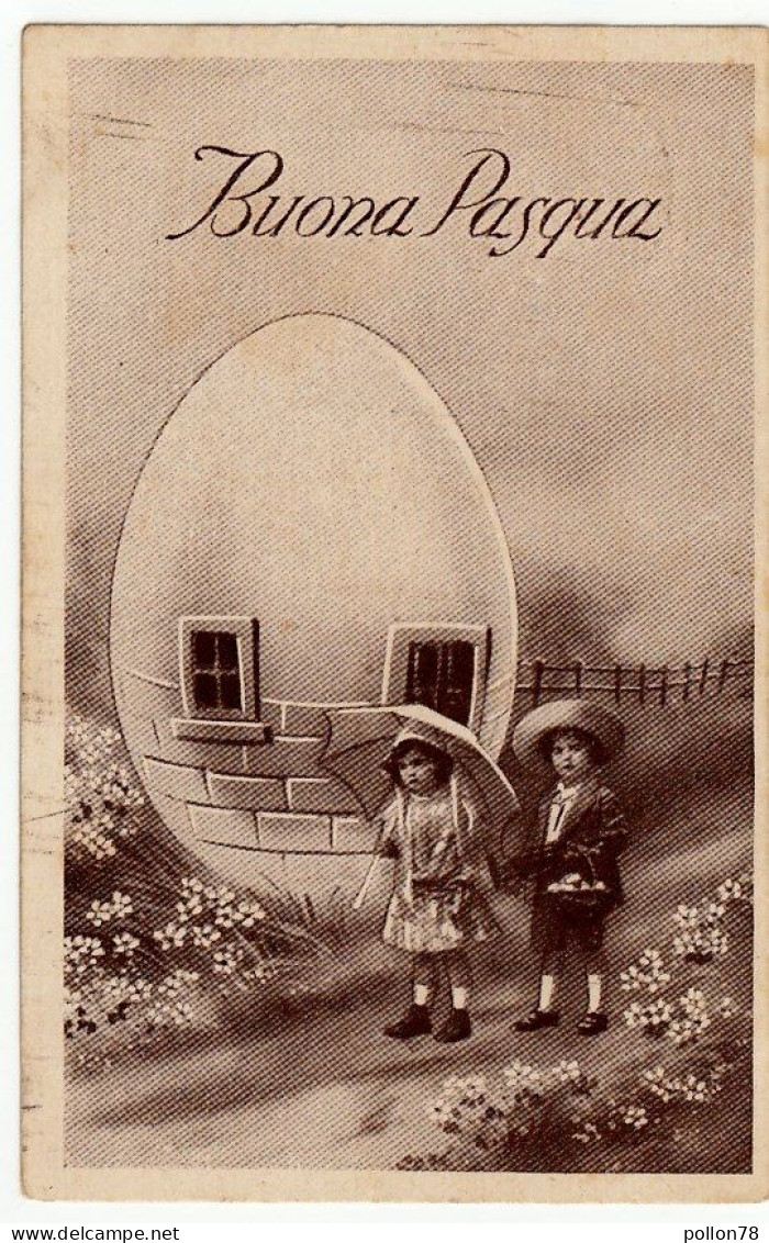 BUONA PASQUA - BAMBINI - 1927 - Vedi Retro - Formato Piccolo - Neujahr