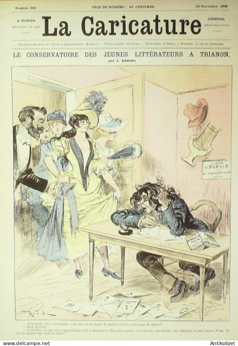 La Caricature 1886 N°360 Littérateurs à Trianon Robida Job L'esprit Fox - Riviste - Ante 1900