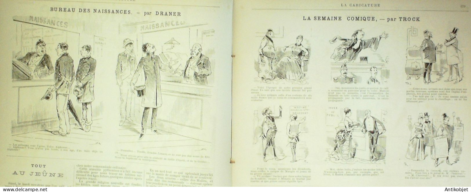 La Caricature 1886 N°360 Littérateurs à Trianon Robida Job L'esprit Fox - Zeitschriften - Vor 1900