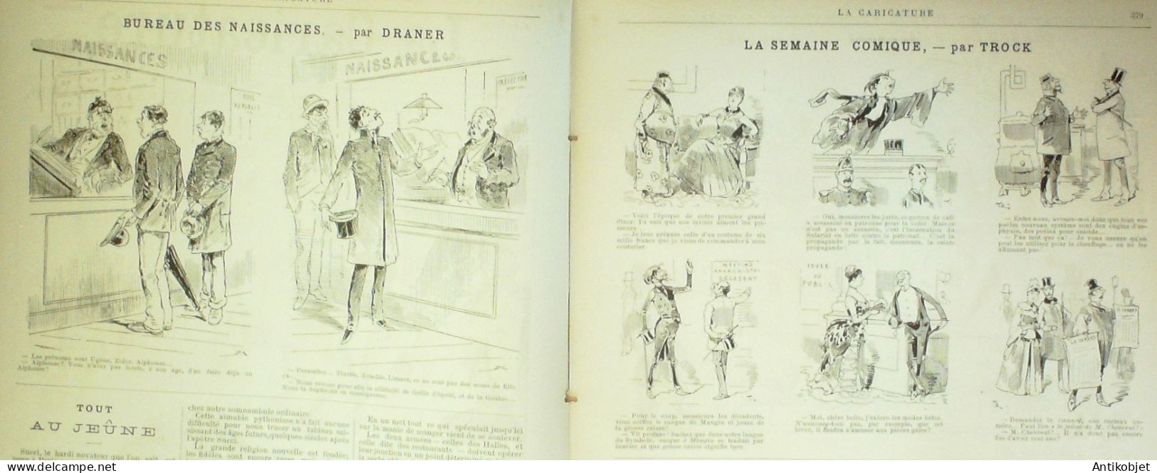 La Caricature 1886 N°360 Littérateurs à Trianon Robida Job L'esprit Fox - Riviste - Ante 1900