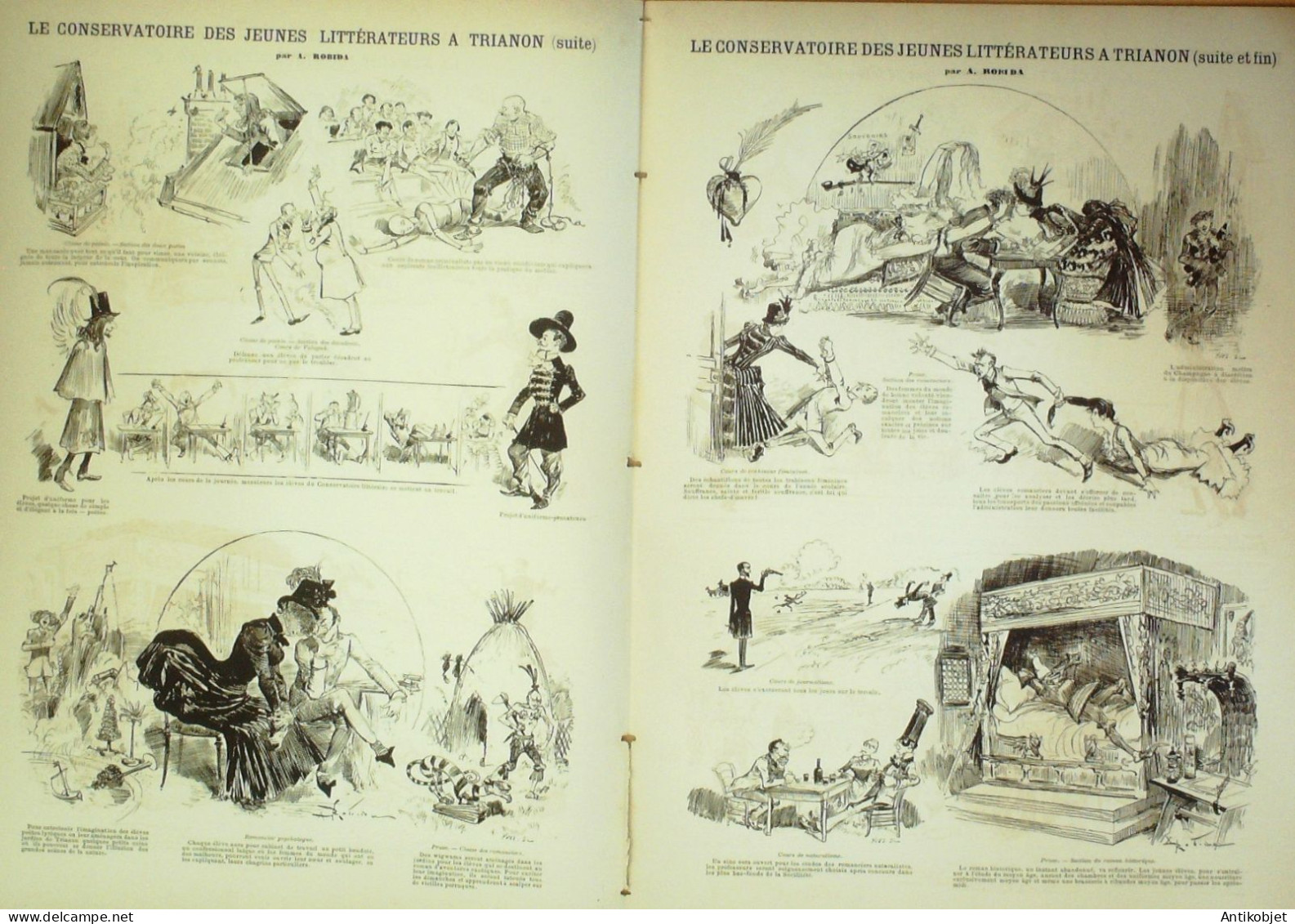 La Caricature 1886 N°360 Littérateurs à Trianon Robida Job L'esprit Fox - Zeitschriften - Vor 1900