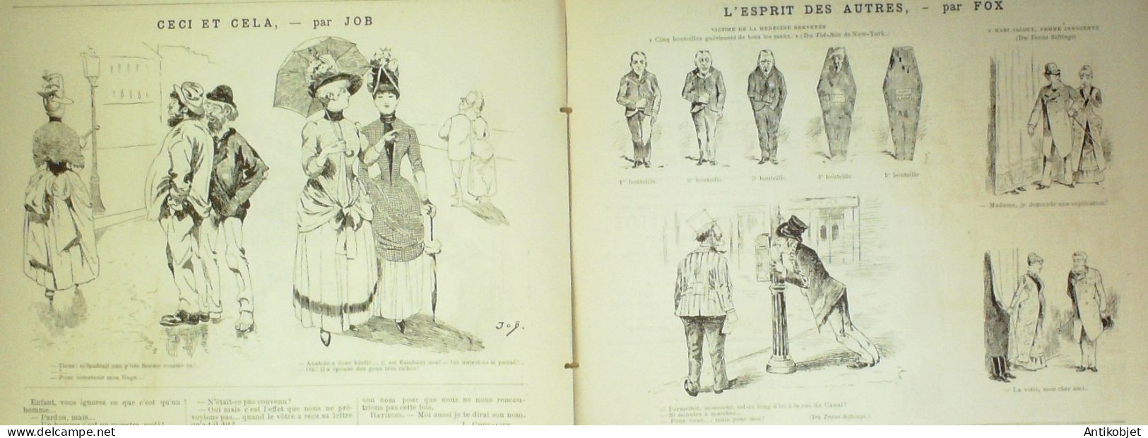 La Caricature 1886 N°360 Littérateurs à Trianon Robida Job L'esprit Fox - Revues Anciennes - Avant 1900