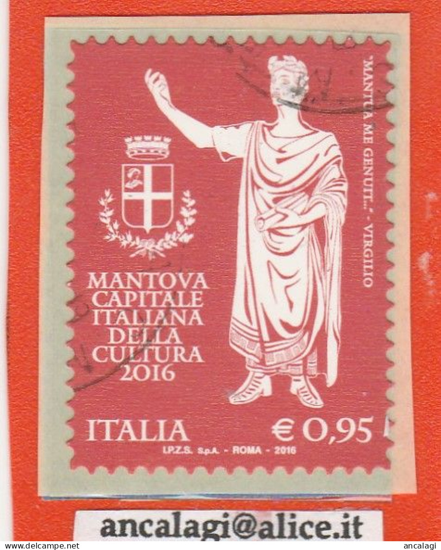 USATI ITALIA 2016 - Ref.1290 "MANTOVA CAPITALE DELLA CULTURA" 1 Val. - - 2011-20: Used