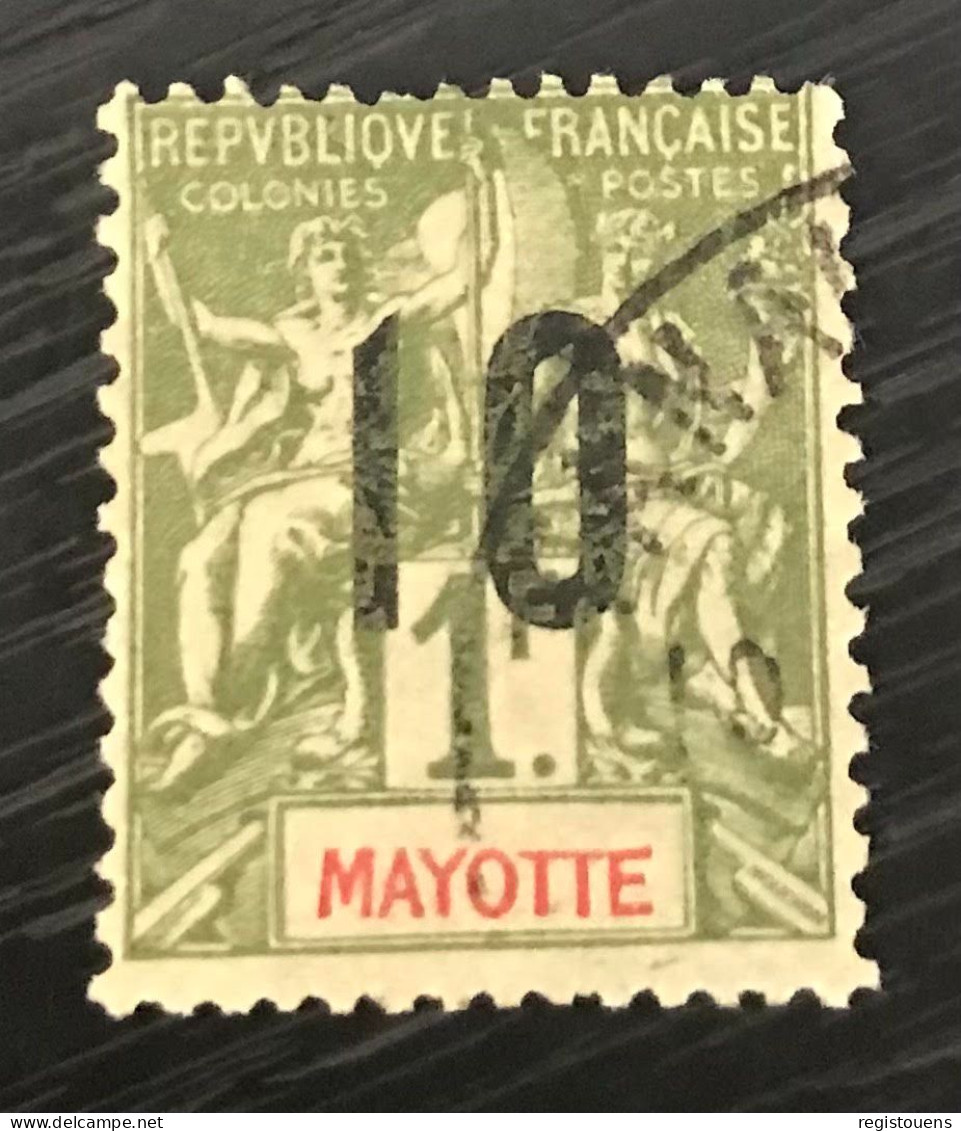 Timbre Oblitéré Mayotte Yt 31 - 1912 - Used Stamps