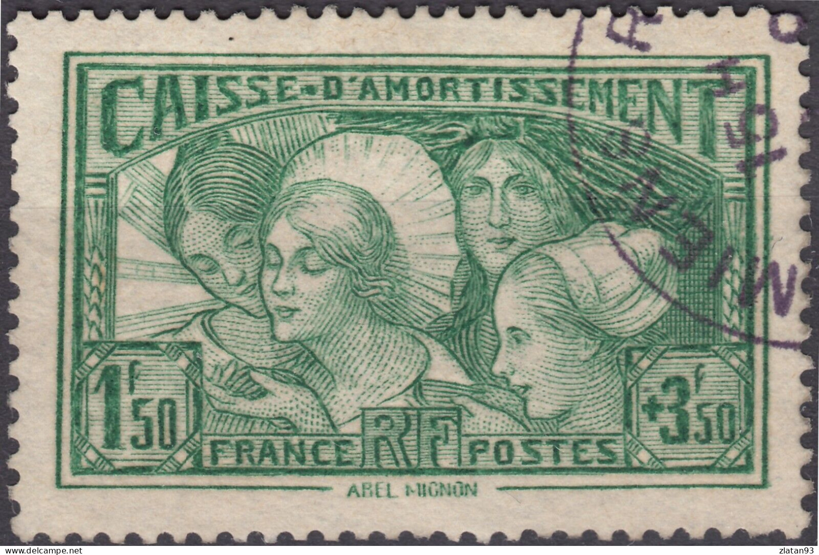 CAISSE D'AMORTISSEMENT YT N°269 LES COIFFES Oblitéré CàD - 1927-31 Caisse D'Amortissement